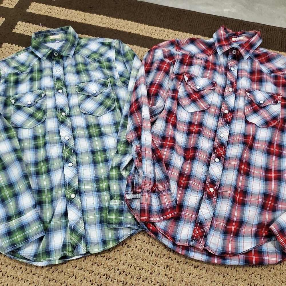 Mens American eagle button up